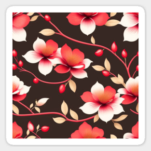 vintage botanical pattern. Magnet