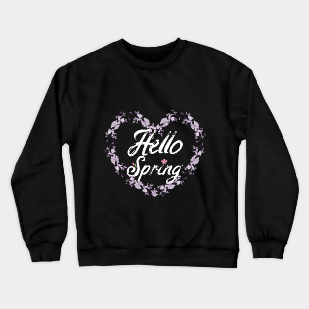Hello Spring Crewneck Sweatshirt by Db Printed