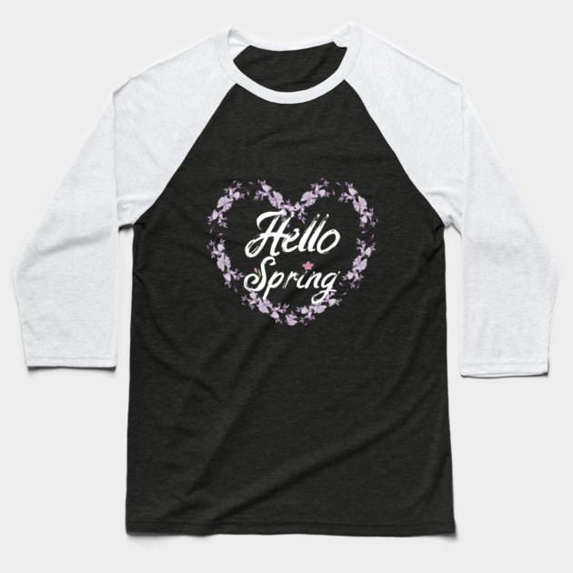 Hello Spring Baseball T-Shirt by Db Printed