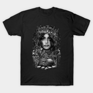 Gothic crying women neo traditional tattoo style T-Shirt