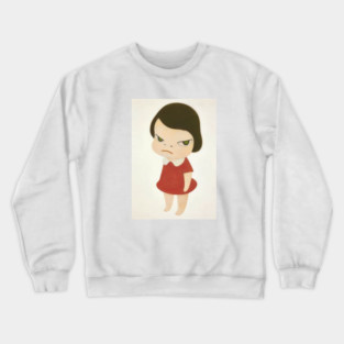 Knife Behind Back,Yoshitomo Nara Crewneck Sweatshirt