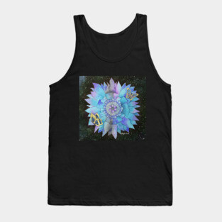 Flower and Butterfly mandala Tank Top