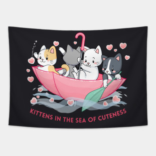 Kittens In The Sea Of Cuteness Tapestry