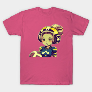 Kickin' Girl Power: Embrace the Coolness of Comic-style Female Football T-Shirt