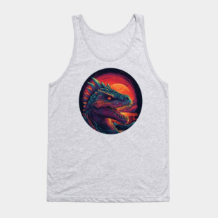 Dragon's Head in a Setting Sun Tank Top