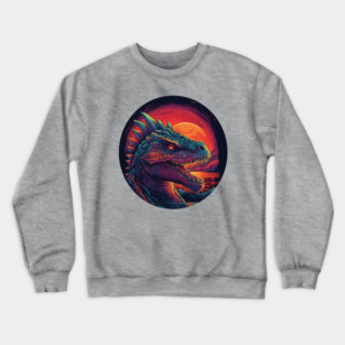 Dragon's Head in a Setting Sun Crewneck Sweatshirt
