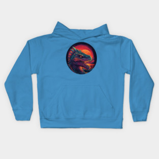 Dragon's Head in a Setting Sun Kids Hoodie