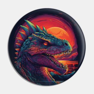 Dragon's Head in a Setting Sun Pin