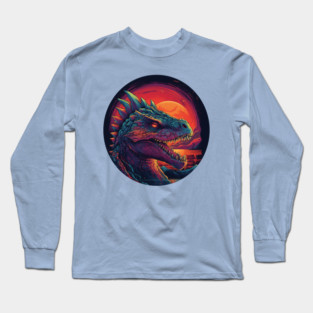 Dragon's Head in a Setting Sun Long Sleeve T-Shirt