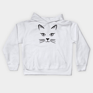 Cute Cat Face Kids Hoodie