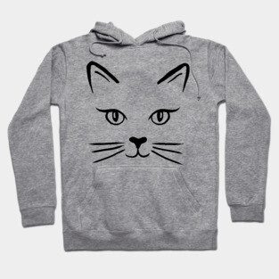 Cute Cat Face Hoodie