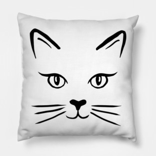 Cute Cat Face Pillow