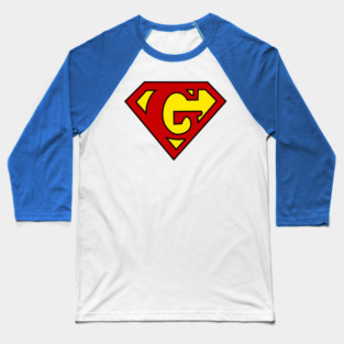 Superhero Symbol Letter G Baseball T-Shirt