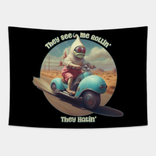 They See Me Rollin' - They Hatin' Scooter Tapestry