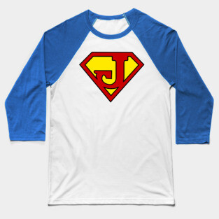 Superhero Symbol Letter J Baseball T-Shirt