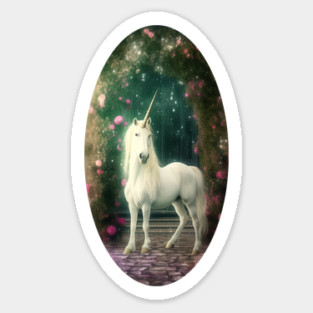 Unicorn on the Patio Sticker
