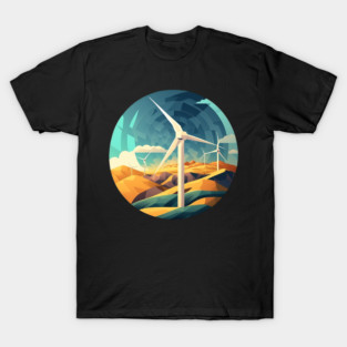 Wind Turbine Park Green Energy T-Shirt
