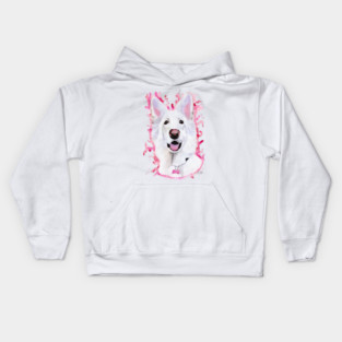White Swiss Shepherd Kids Hoodie