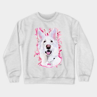 White Swiss Shepherd Crewneck Sweatshirt