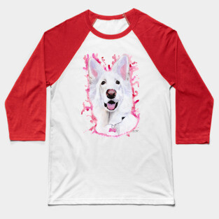 White Swiss Shepherd Baseball T-Shirt