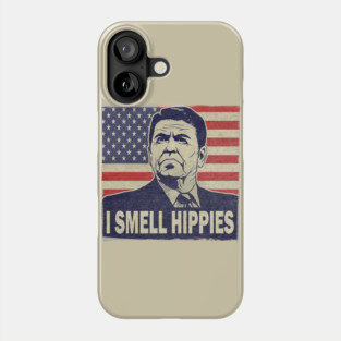 I Smell Hippies Ronald Reagan Phone Case