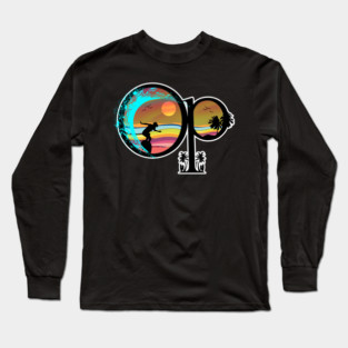 Retro Ocean Pacific - Summer Surf- 80s Long Sleeve T-Shirt
