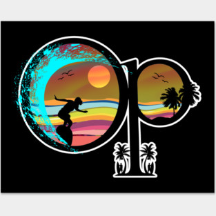 Retro Ocean Pacific - Summer Surf- 80s Posters and Art