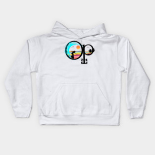 Retro Ocean Pacific - Summer Surf- 80s Kids Hoodie