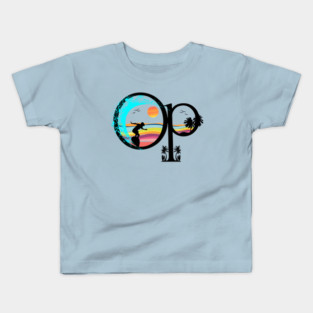 Retro Ocean Pacific - Summer Surf- 80s Kids T-Shirt