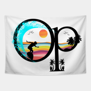 Retro Ocean Pacific - Summer Surf- 80s Tapestry