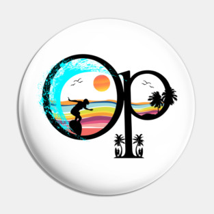 Retro Ocean Pacific - Summer Surf- 80s Pin