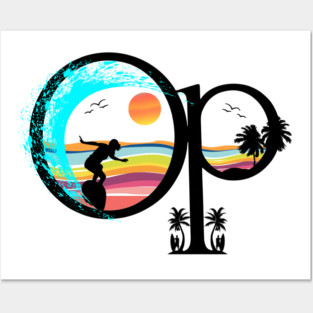 Retro Ocean Pacific - Summer Surf- 80s Posters and Art