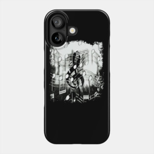 Music Notes and Treble Clef Phone Case