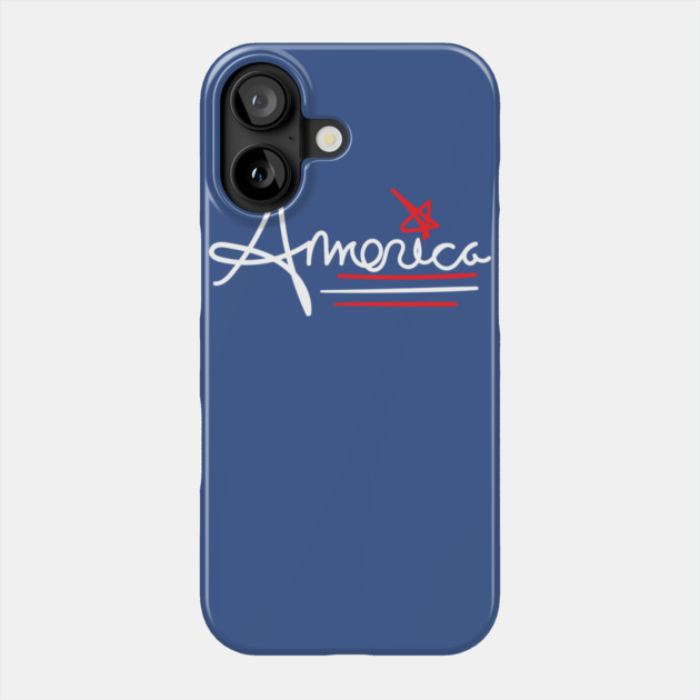 America Simple Hand Drawn Phone Case by belownormal