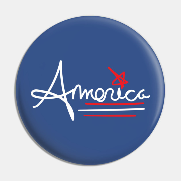 America Simple Hand Drawn Pin by belownormal