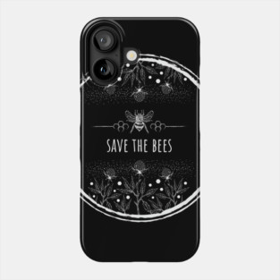 Clover flowers with save the bees Phone Case