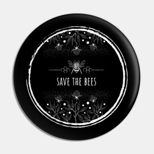 Clover flowers with save the bees Pin