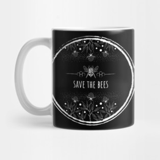 Clover flowers with save the bees Mug