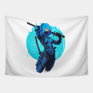 Anime Ninja Girl Tapestry