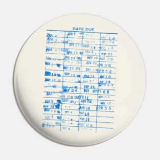 Vintage Library Book Cards Due Dates Pin
