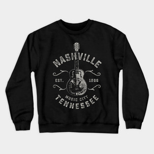 Nashville Music City USA Vintage Crewneck Sweatshirt