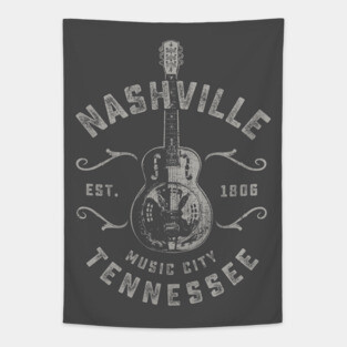 Nashville Music City USA Vintage Tapestry