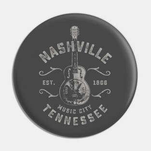 Nashville Music City USA Vintage Pin