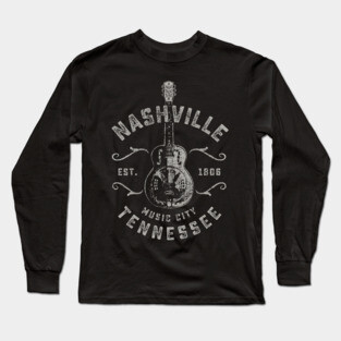 Nashville Music City USA Vintage Long Sleeve T-Shirt
