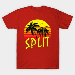 Split Croatia Retro Sunset T-Shirt
