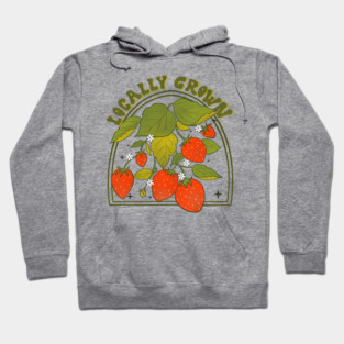 Retro Strawberry garden 70s 80s Vintage Blooms Hoodie