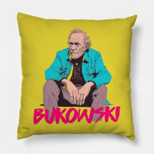 Charles Bukowski \/\/\/\ Original Punkstyle Design Pillow