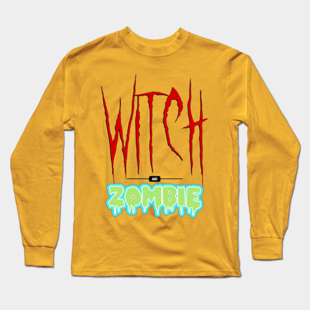 Witch and Zombie Long Sleeve T-Shirt by DRI374
