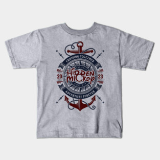 HMS Two-Anchor Nautical 2023 Edition T-Shirt (Navy & Maroon) Front & Back T-Shirt T-Shirt Kids T-Shirt