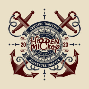 HMS Two-Anchor Nautical 2023 Edition T-Shirt (Navy & Maroon) Front & Back T-Shirt T-Shirt T-Shirt